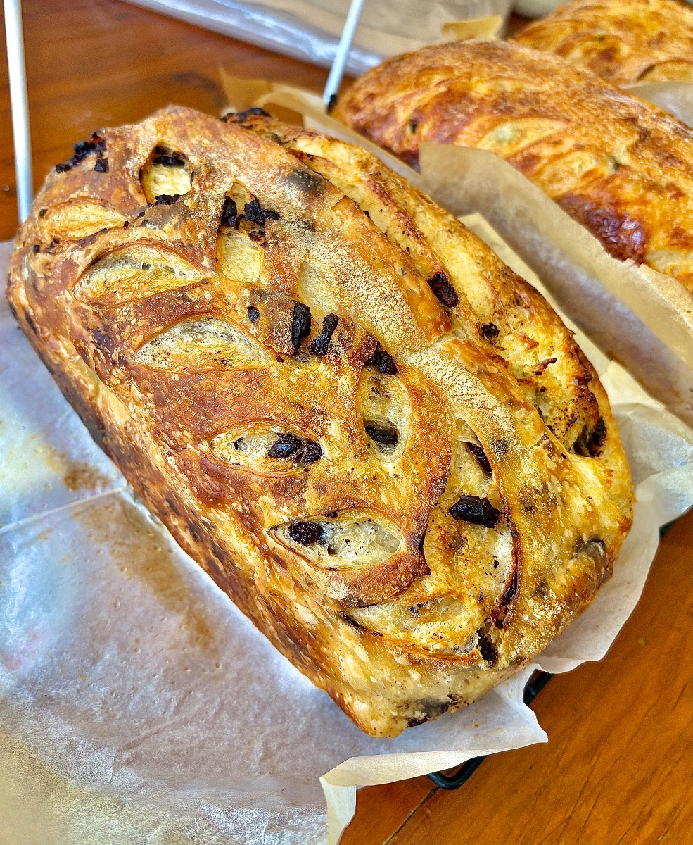 Chocolate Croissant Sourdough, fresh from Brooke's kitchen