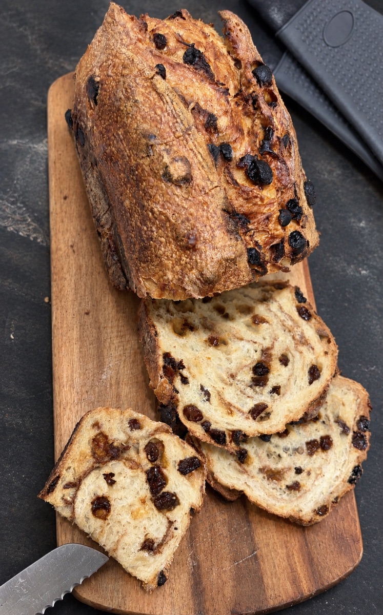 Raisin sourdough, fresh from Brooke's kitchen